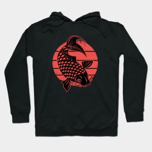 Koi Fish - Vintage Sunset Hoodie